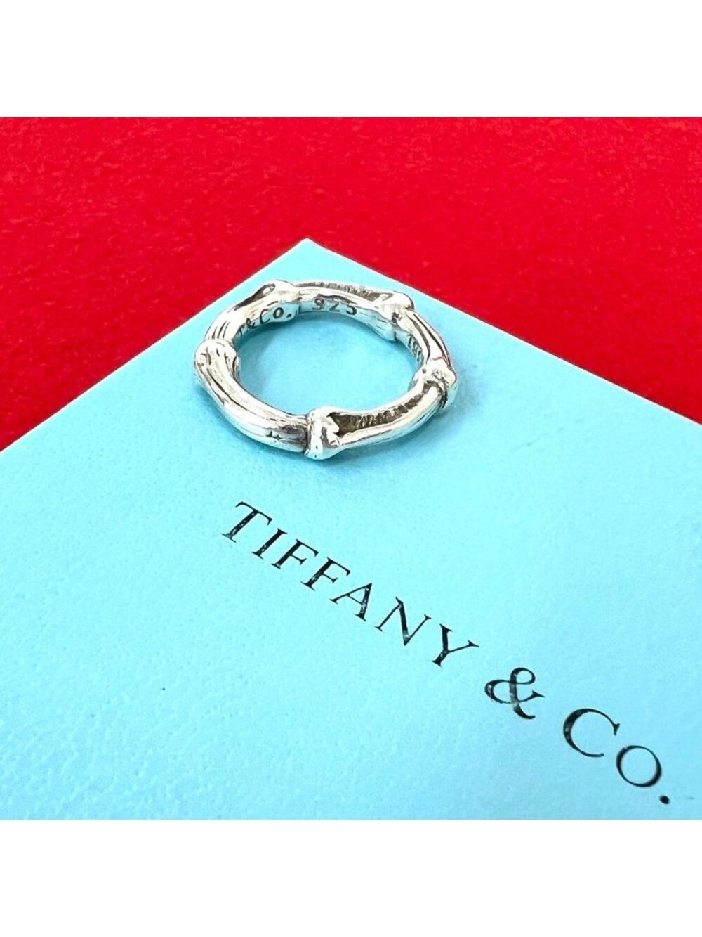 Tiffany & Co Vintage Bamboo Ring 925 Sterling Silver